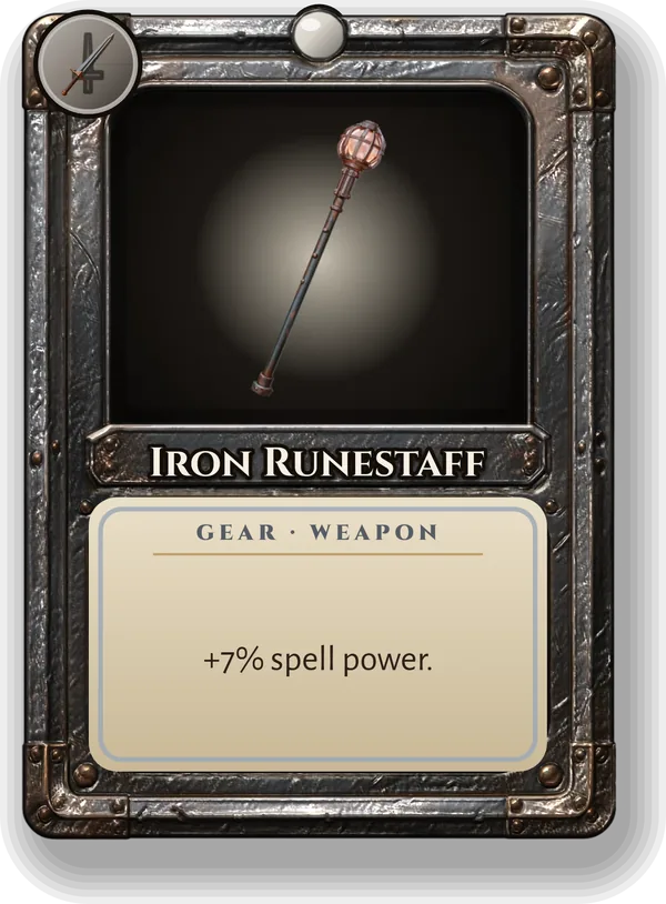 Iron Runestaff: +7% spell power.